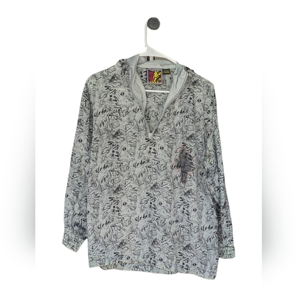 Rare 1990's GUTS Skateboard Logo Windbreaker Jacket Pullover Size "Bigger" - Picture 1 of 10